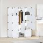 Preview: Modularer Schrank mit 9 Fächern 37x115x150 cm Weiß 
