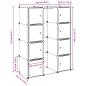 Preview: Modularer Schrank mit 9 Fächern 37x115x150 cm Weiß 