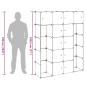 Preview: Modularer Schrank mit 14 Fächern schwarz/weiß 37x146x180,5cm