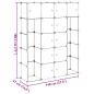 Preview: Modularer Schrank mit 14 Fächern schwarz/weiß 37x146x180,5cm