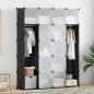 Preview: Modularer Schrank mit 14 Fächern schwarz/weiß 37x146x180,5cm