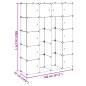 Preview: Modularer Schrank mit 14 Fächern Weiß 37x146x180,5 cm
