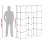 Preview: Modularer Schrank mit 14 Fächern Weiß 37x146x180,5 cm