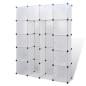 Preview: Modularer Schrank mit 14 Fächern Weiß 37x146x180,5 cm