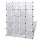 Preview: Modularer Schrank mit 18 Fächern Weiß 37x146x180,5 cm