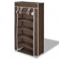 Preview: ARDEBO.de - Schuhschrank Schuhregal Schuhablage 5 Schicht 58 x 28 x 106 cm Braun