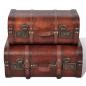 Preview: Dekokoffer aus Holz 2 Stk. Retro-Stil Braun 