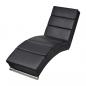 Preview: ARDEBO.de - Chaiselongue Schwarz Kunstleder