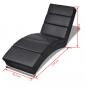 Preview: Chaiselongue Schwarz Kunstleder