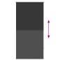 Preview: Verdunkelungsrollo 64,4 x 120 cm, Stoffbreite 60 cm, Schwarz