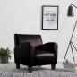 Preview: Sessel Dunkelbraun Kunstleder
