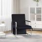 Preview: Sessel mit Verchromten Beinen Schwarz Kunstleder