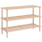 Preview: Schuhregale mit 3 Böden 2 Stk. Massivholz Tanne