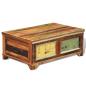 Preview: Couchtisch mit Stauraum Vintage Altholz 