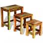 Preview: ARDEBO.de - 3-tlg. Satztisch-Set Vintage Altholz