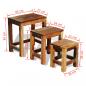 Preview: 3-tlg. Satztisch-Set Vintage Altholz