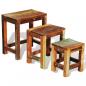 Preview: 3-tlg. Satztisch-Set Vintage Altholz