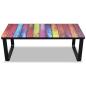Preview: Couchtisch mit Glasplatte Regenbogen-Aufdruck 