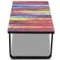 Preview: Couchtisch mit Glasplatte Regenbogen-Aufdruck 