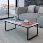 Preview: Couchtisch mit Glasplatte Telefonzelle-Aufdruck 