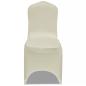 Preview: 6 x Stuhlhusse Stretchhusse cremefarben