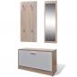 Preview: Garderoben Flur 3-in-1 Schuhschrank Schuhkipper Spiegel