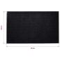 Preview: Schwarze PVC Türmatte 90 x 60 cm