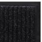 Preview: Schwarze PVC Türmatte 90 x 60 cm