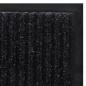 Preview: Schwarze PVC Türmatte 90 x 60 cm