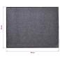 Preview: Graue PVC Türmatte 90 x 60 cm