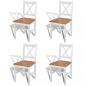 Preview: Esszimmerstühle 4 Stk. Weiß Kiefernholz