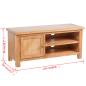 Preview: TV-Schrank 103x36x46 cm Massivholz Eiche