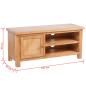 Preview: TV-Schrank 103x36x46 cm Massivholz Eiche