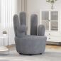 Preview: Stuhl in Handform Grau Samt