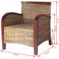 Preview: Sessel Rattan Handgeflochten 
