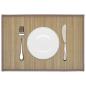 Preview: 6 Bambus-Platzdeckchen 30 x 45 cm Braun