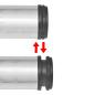 Preview: 4 höhenverstellbare Tischbeine Nickel gebürstet 870 mm