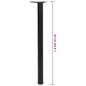 Preview: 4 höhenverstellbare Tischbeine Schwarz 870 mm