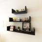 Preview: ARDEBO.de - 3-tlg. Wandregal-Set U-Form für Bücher DVD MDF Schwarz
