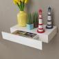 Preview: ARDEBO.de - Wandregal mit Schublade MDF Weiß