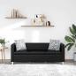 Preview: ARDEBO.de - 3-Sitzer-Sofa Kunstleder Schwarz  