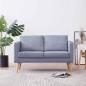 Preview: Sofa 2-Sitzer Stoff Hellgrau 