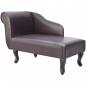 Preview: ARDEBO.de - Chaiselongue Braun Kunstleder 