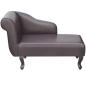 Preview: Chaiselongue Braun Kunstleder 