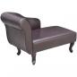 Preview: Chaiselongue Braun Kunstleder 