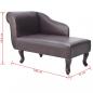 Preview: Chaiselongue Braun Kunstleder 