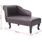 Preview: Chaiselongue Braun Kunstleder 