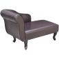 Preview: Chaiselongue Braun Kunstleder 
