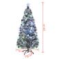 Preview: Weihnachtsbaum mit Beleuchtung und Ständer 150 cm Glasfaser