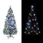Preview: Vorbeleuchteter Weihnachtsbaum mit Ständer und LED 180 cm Glasfaser